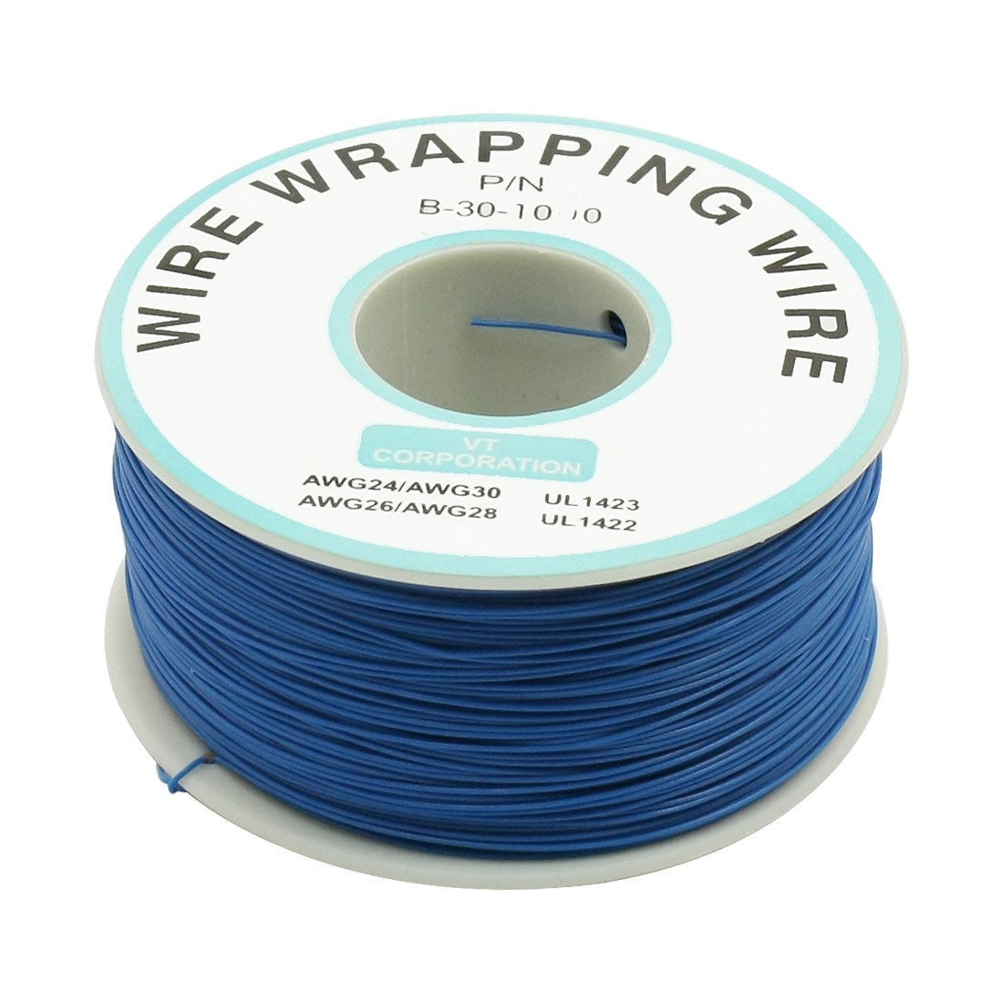 200M 30AWG Tin Plated Copper Wire Insulation Test Wrapping Cable Roll Blue