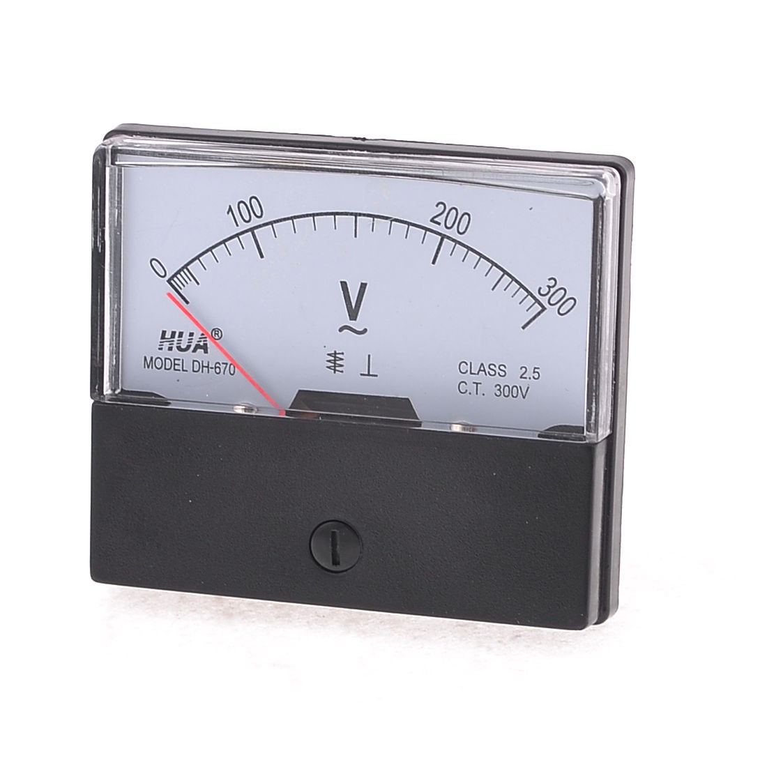 Plastic Housing AC 0-300V Rectangle Volt Analog Panel Meter DH-670