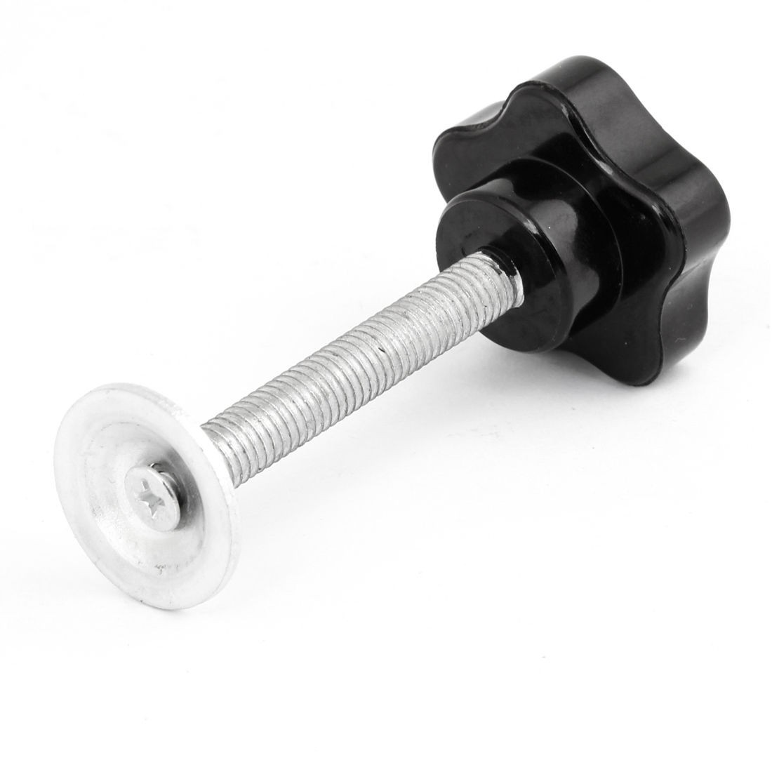 Plastic Head M8 x 50mm Male Thread Clamping Star Knob Grip Silver Tone