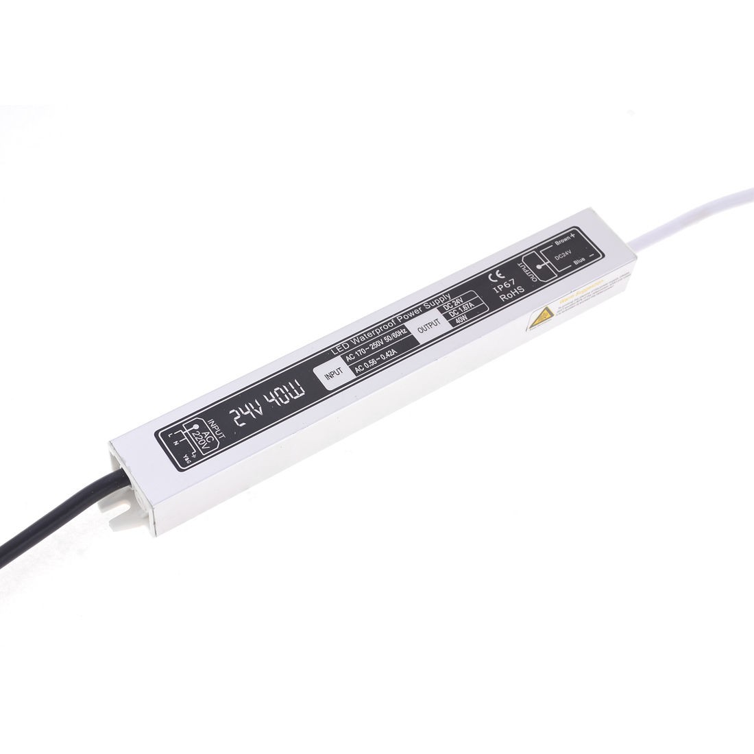AC170-250V DC24V 1.67A 40W Waterproof Power Supply for LED Lighting