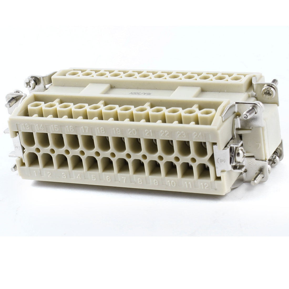 AC 500V 16A 6KV 24 Terminal Male to Female Cable Industrial Connector