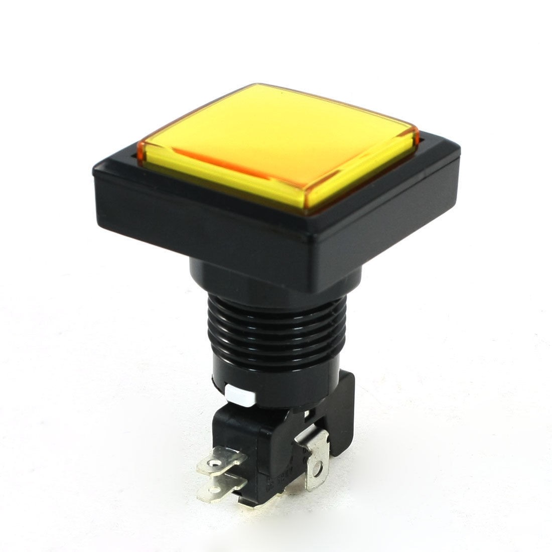 SPDT Yellow Indicator Momentary Game Machine Square Button Micro Switch
