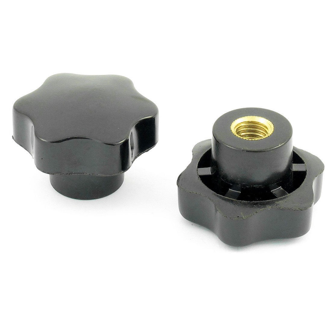 11mm Dia Female Thread 50mm Star Head Clamping Knob Repair Part 2 PCS