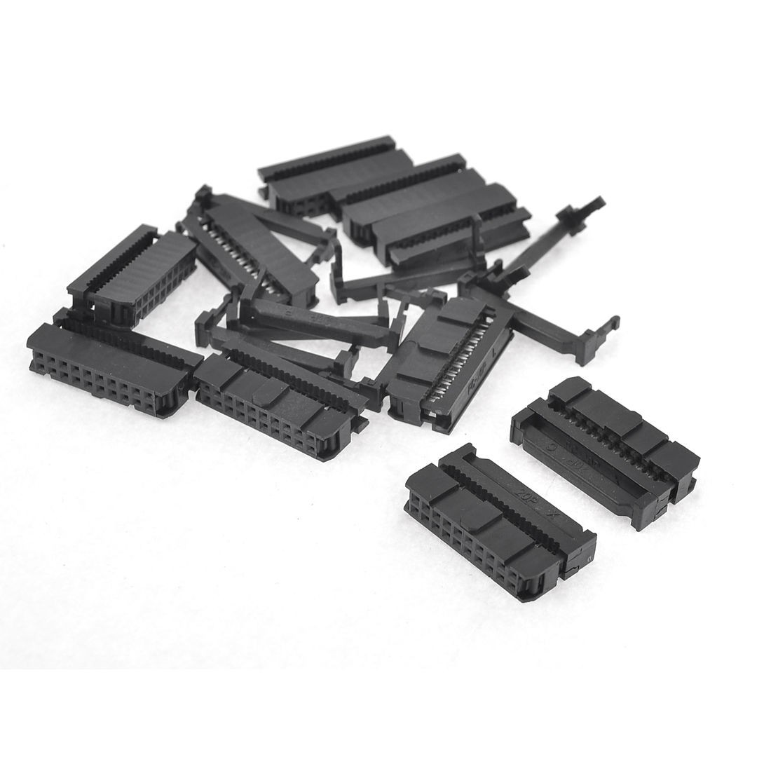 10 Pcs 2.54mm Pitch Female 20 Pin Flat Cable IDC Socket Connector Black