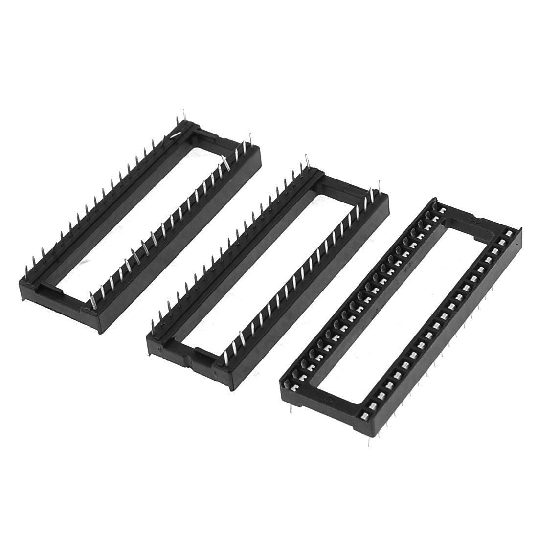 3 Pcs 40 Pins 2.54mm Pitch DIP IC Sockets Solder Type Adaptors