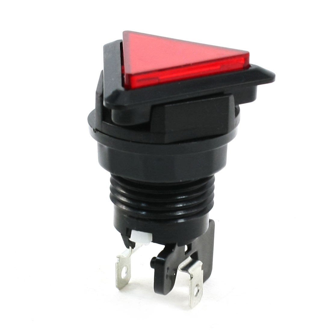 SPST Momentary Red Triangle Cap Push Button Switch for Arcade Game