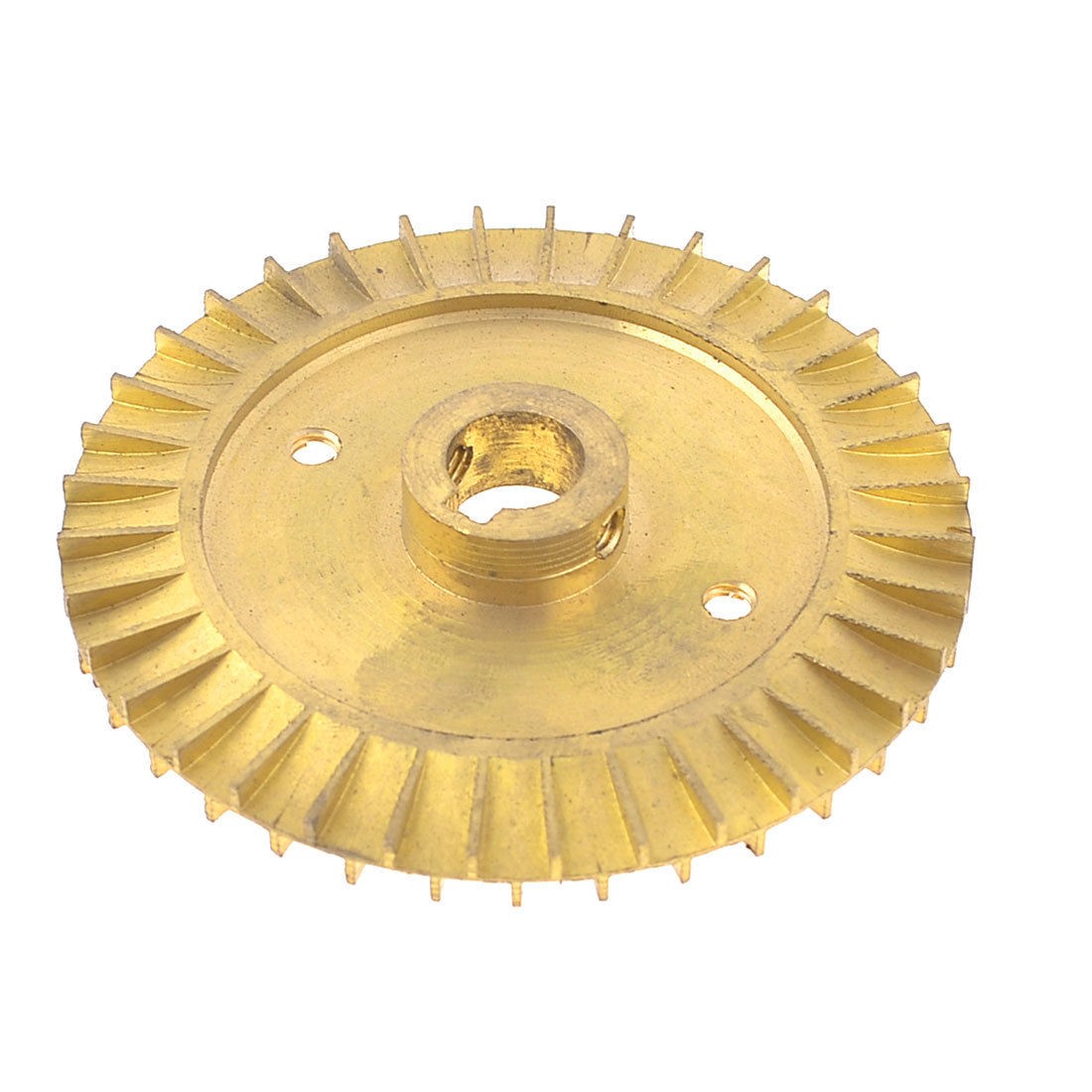 Water Pump Part Double Side 80mm 3.15" Diameter Gold Tone Brass Impeller