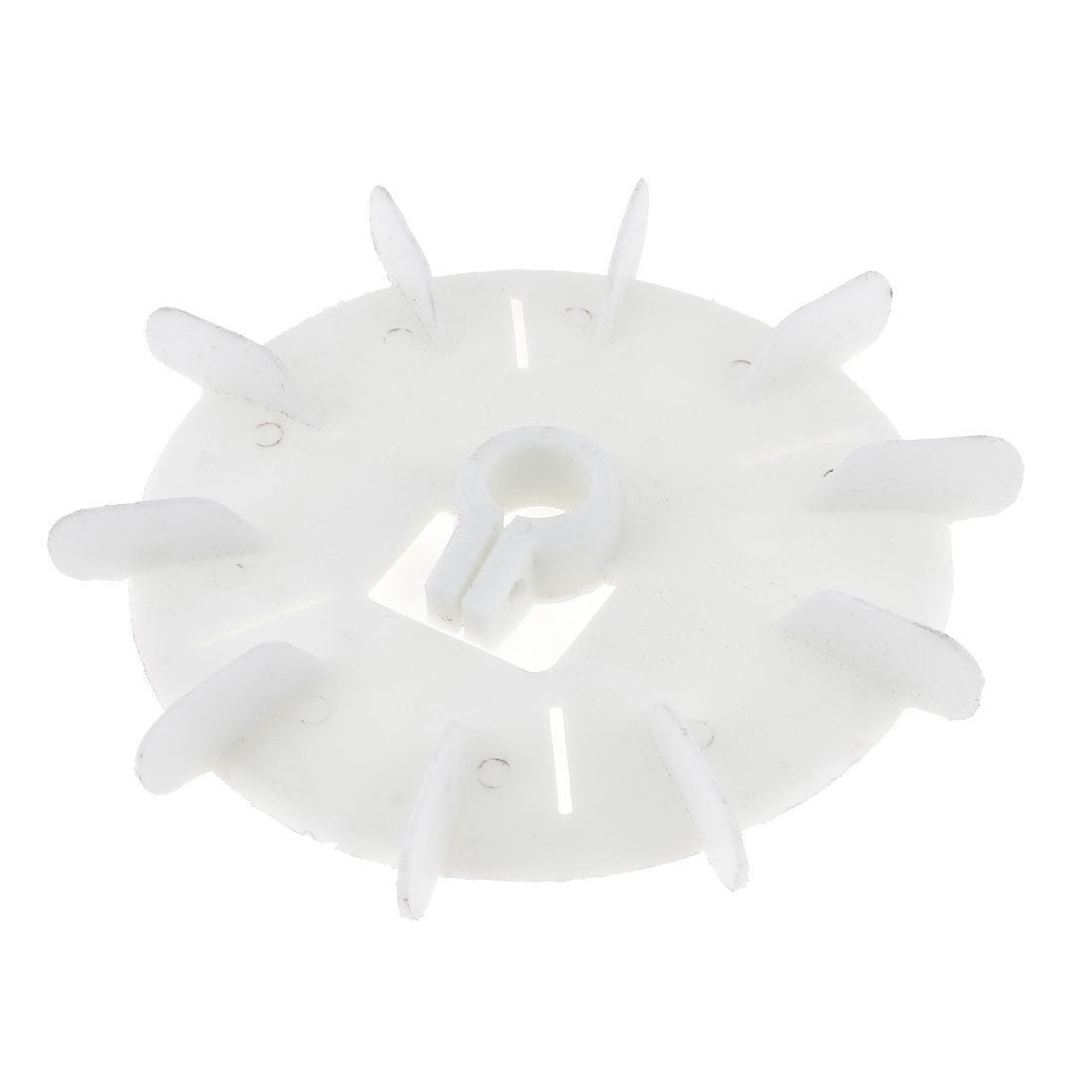 Replacement White Plastic Inner Dia 2cm 10 Impeller Motor Fan Blade