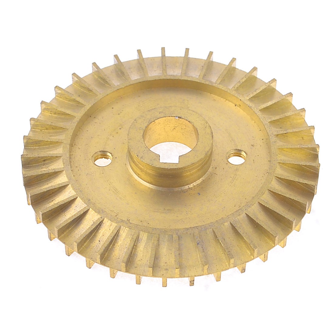 Water Pump Parts Double Side 65mm Diameter Gold Tone Brass Impeller