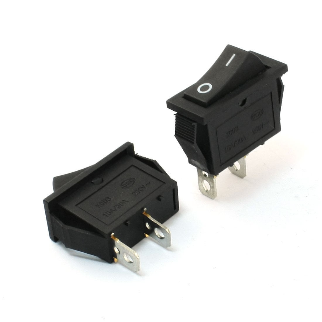 2 Pcs SPST I/O ON/OFF Dual Position 2 Pin Snap in Rocker Switch