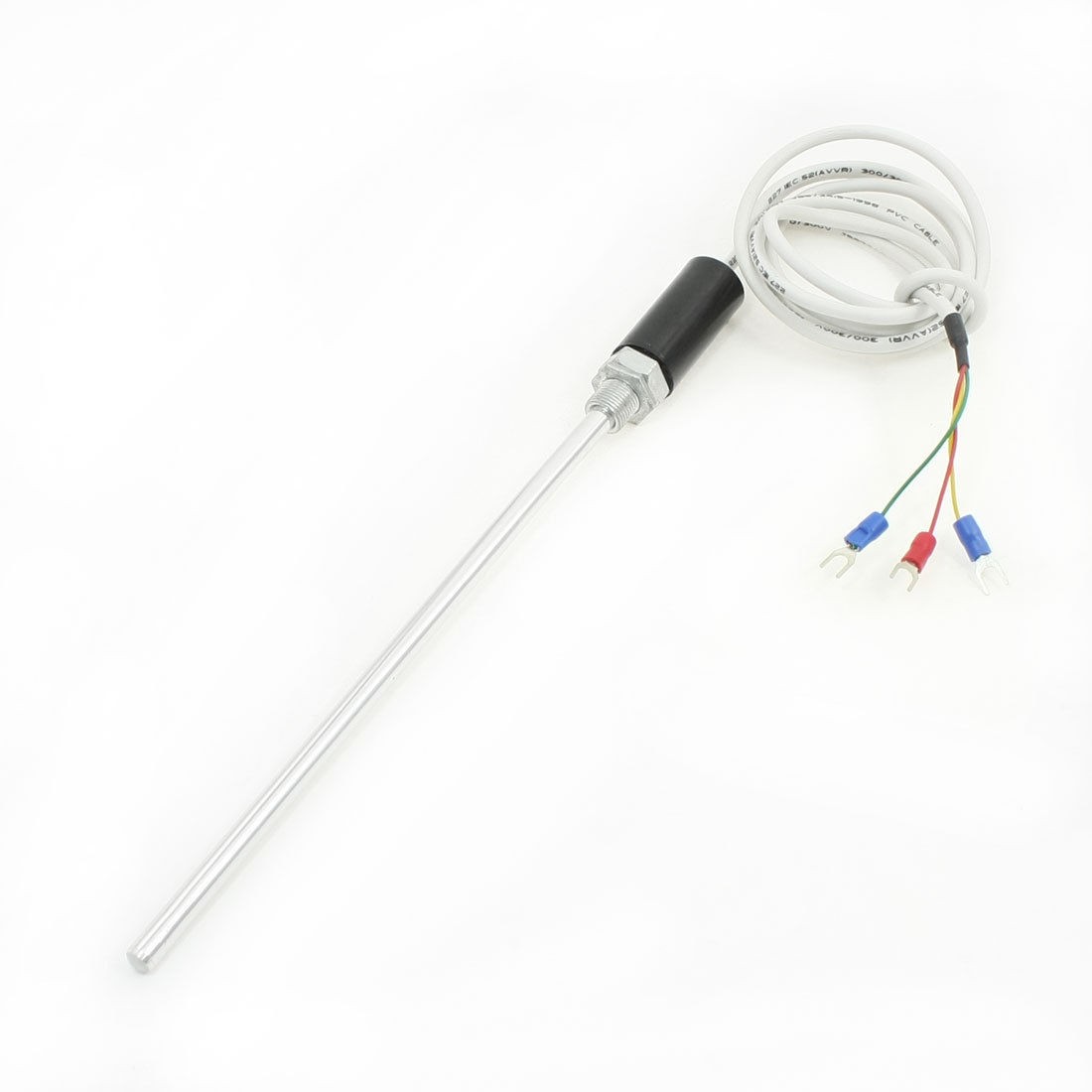PT100 3 Fork Terminals Thermocouple Temperature Sensor Probe 1.5M 300C