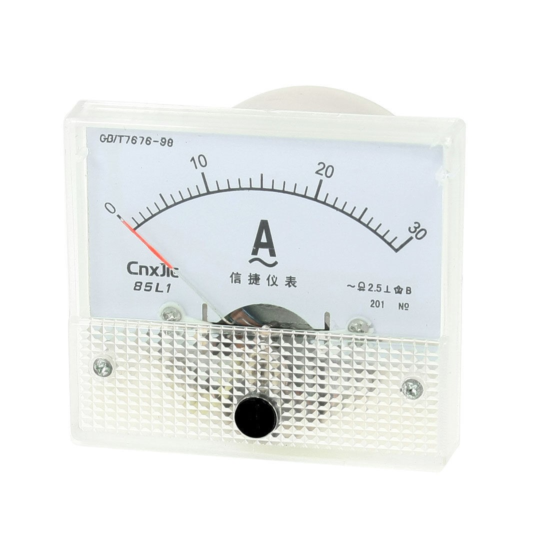 Screw Mounted Analog AC 0-30A Scale Range Ampere Ammeter Panel Meter
