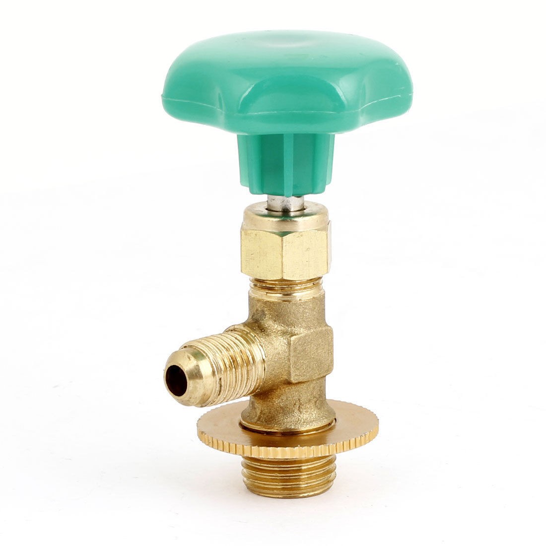 Green Cap Gold Tone Metal R12 Refrigerant Side Can Tap Valve Opener