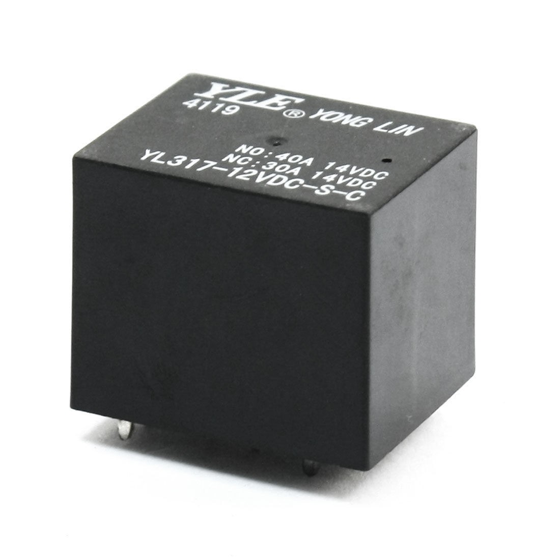 12VDC Coil 7 Pins SPDT NO+NC Plug in PCB General Power Relay Black