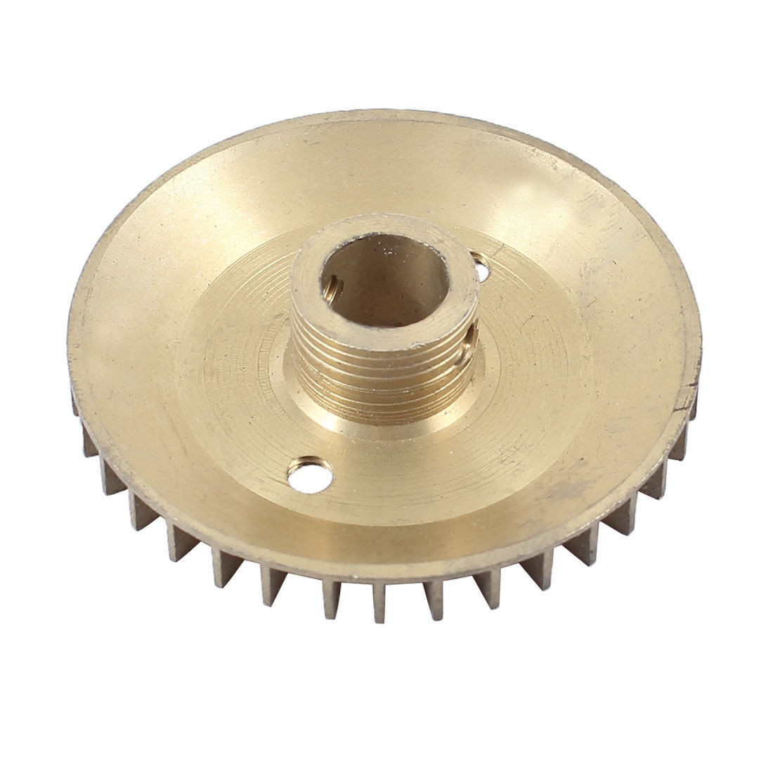Water Pump Part Single Side 60mm Diameter Gold Tone Brass Impeller