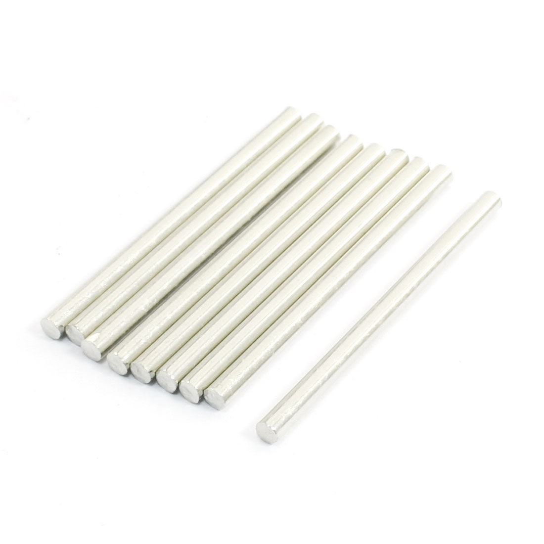 10pcs 50mm x 3mm Silver Tone Stainless Steel Transmission Round Rods