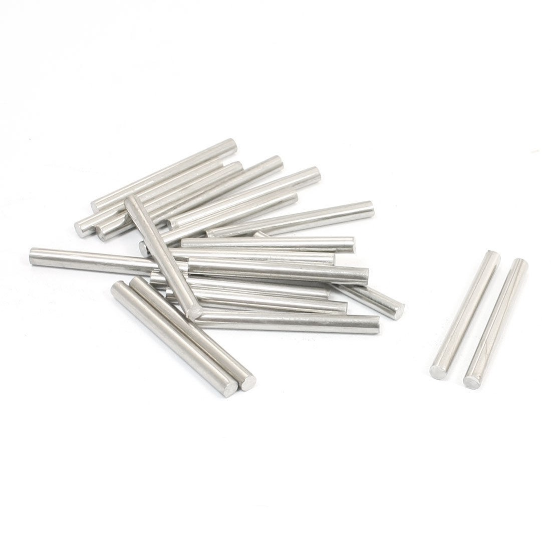 20Pcs Stainless Steel 30mm x 3mm Round Rod Stock for RC Airplane Model