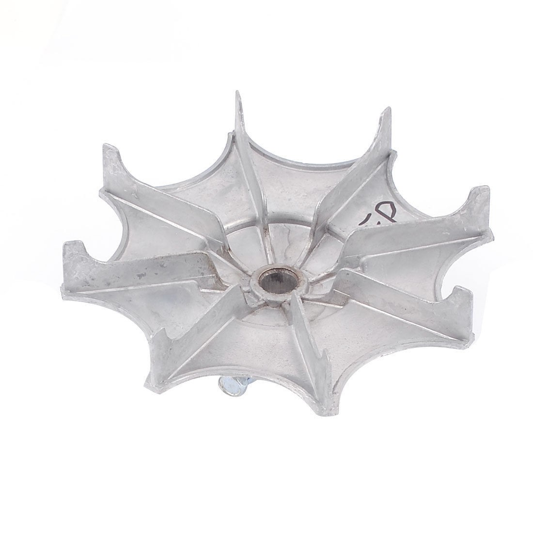 12mm Dia Bore Backward Curved Blades Centrifugal Type Fan Impeller Silver Tone