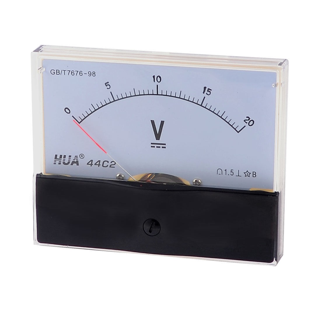 Class 1.5 Accuracy Plastic Casing Analog Voltmeter Gauge DC 0-20V