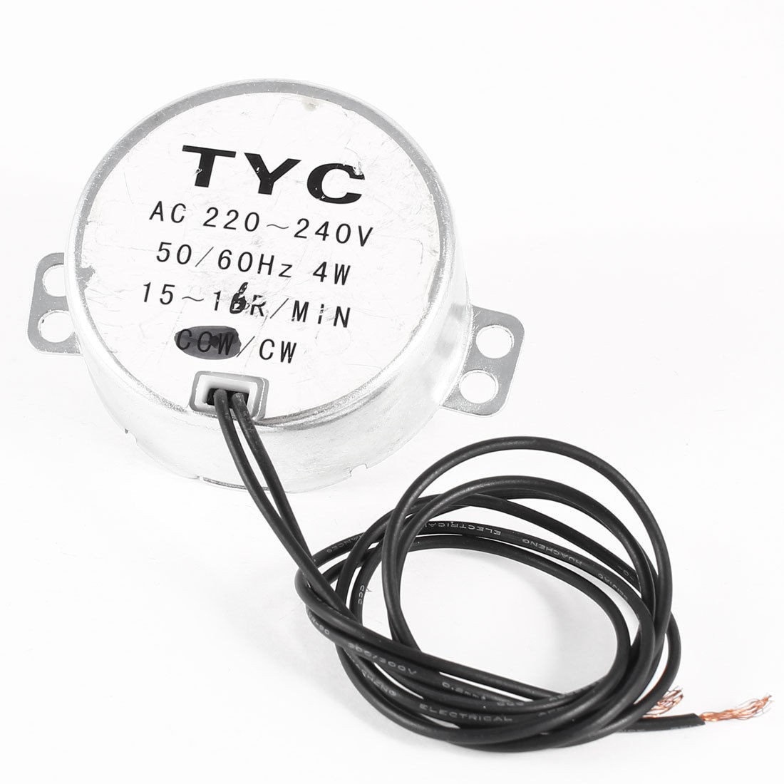 Silver Tone Metal Housing Synchronous Motor 220VAC-240VAC 4W 15/16 r/min