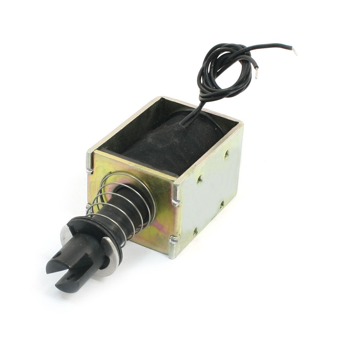 DC12V 11.8W Solenoid Electromagnet w Spring Plunger 2mm 2000g 9mm 900g