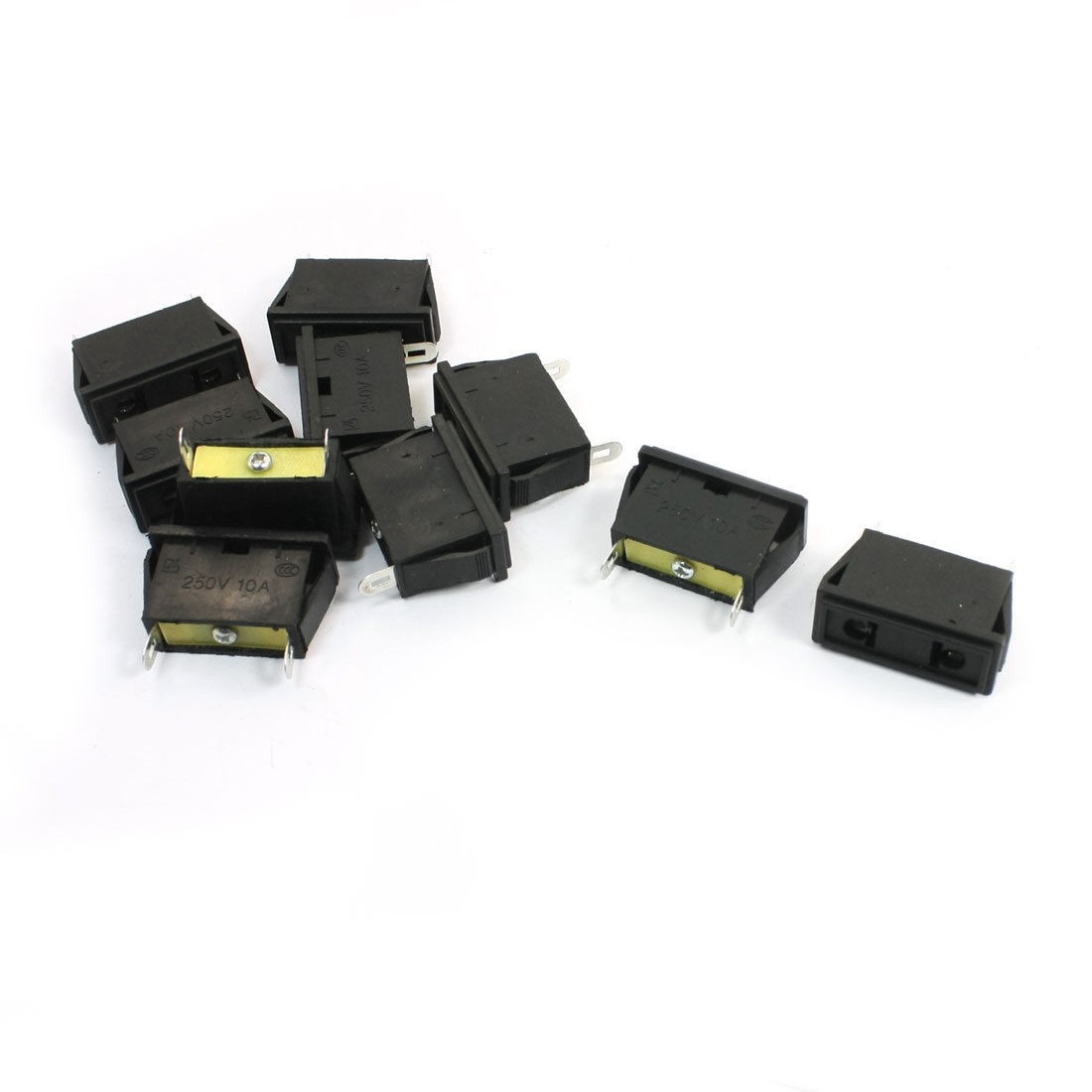 10PCS US EU 2 Pins Plug Self Locking Power Socket AC 250V 10A