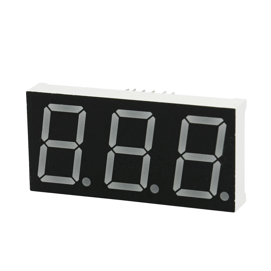 Dual Row 12 Pin Common Cathode 3 Digits Red LED Numeric Display 54x26mm