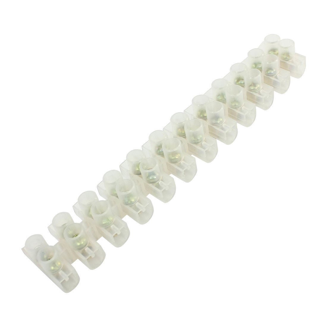 Plastic 2-Row 24 Position Terminal Block Power Cable Connector Bar 20A