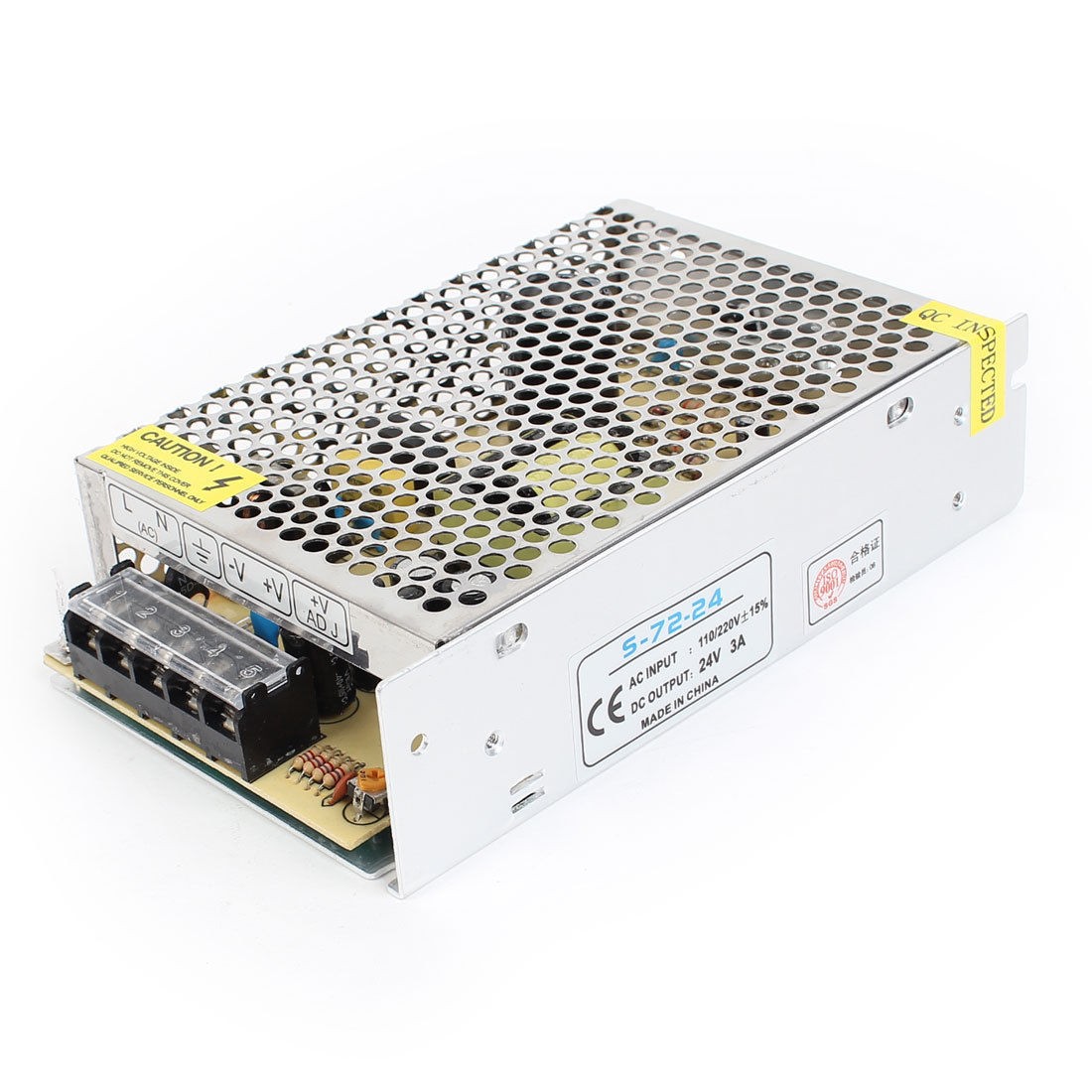 Aluminum Housing Output DC 24V 3A 72W LED Switching Power Supply