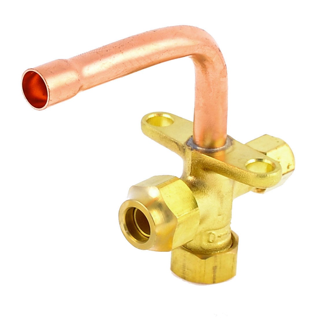 3/8"PT Inlet Three Way Bend Flare Tube Split Valve for Air Conditioner