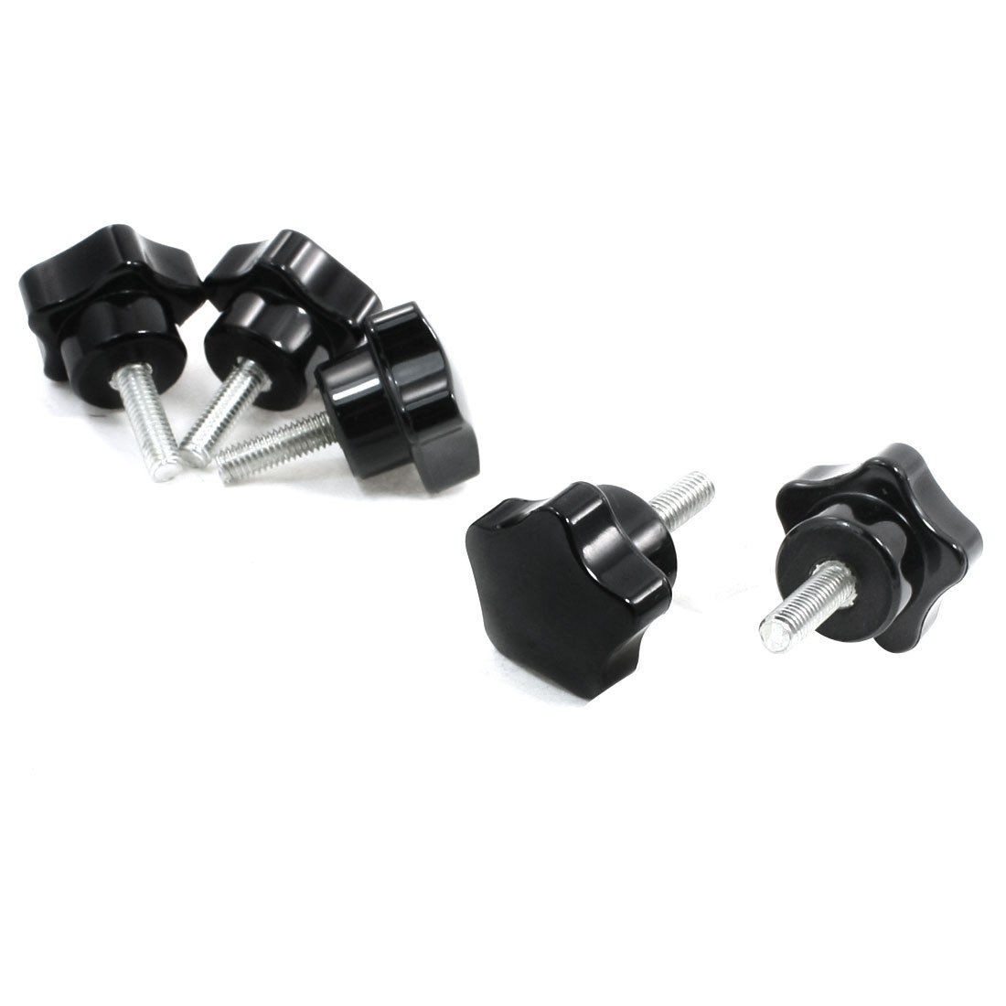 5 Pcs Machine Spare Part 6mm Male Thread 41mm High Star Knob