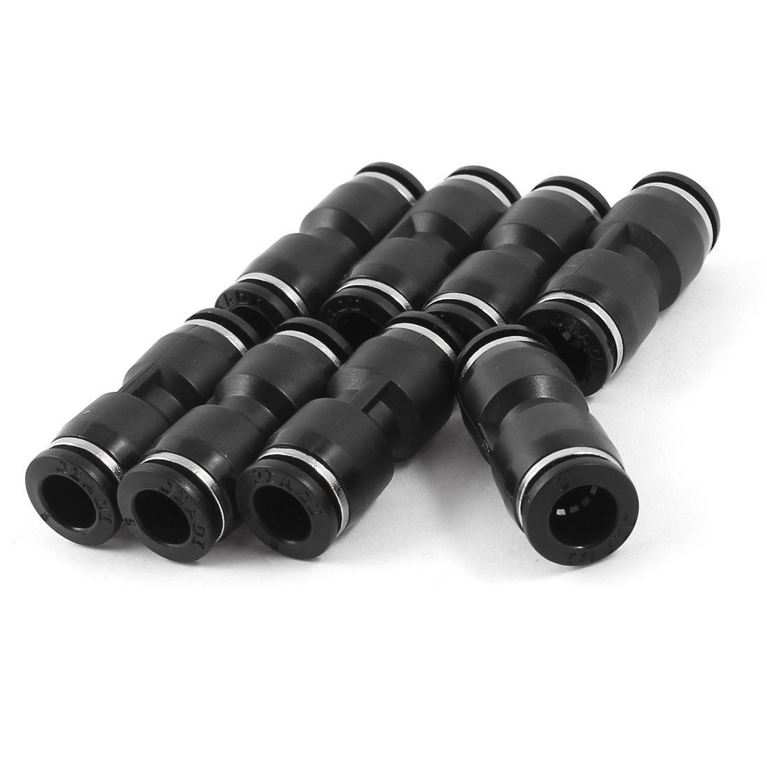 8 Pcs Straight Pipe Pneumatic One Touch Fittings Quick Connectors for 8mm Tube