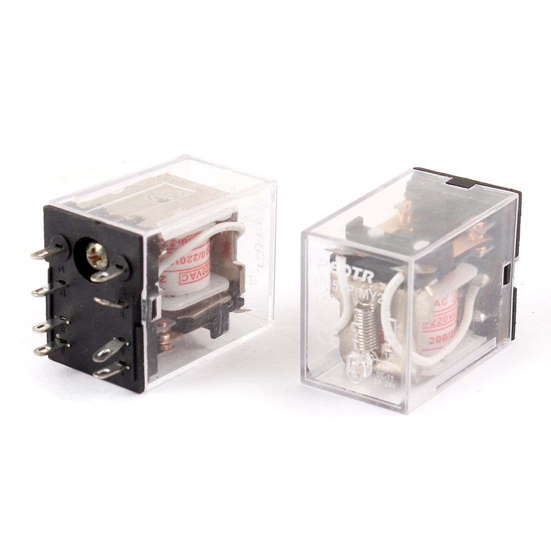 200V/220VAC Rating Coil DPDT 8 Pin Electromagneti<wbr/>c Relay HH52P 2 Pcs