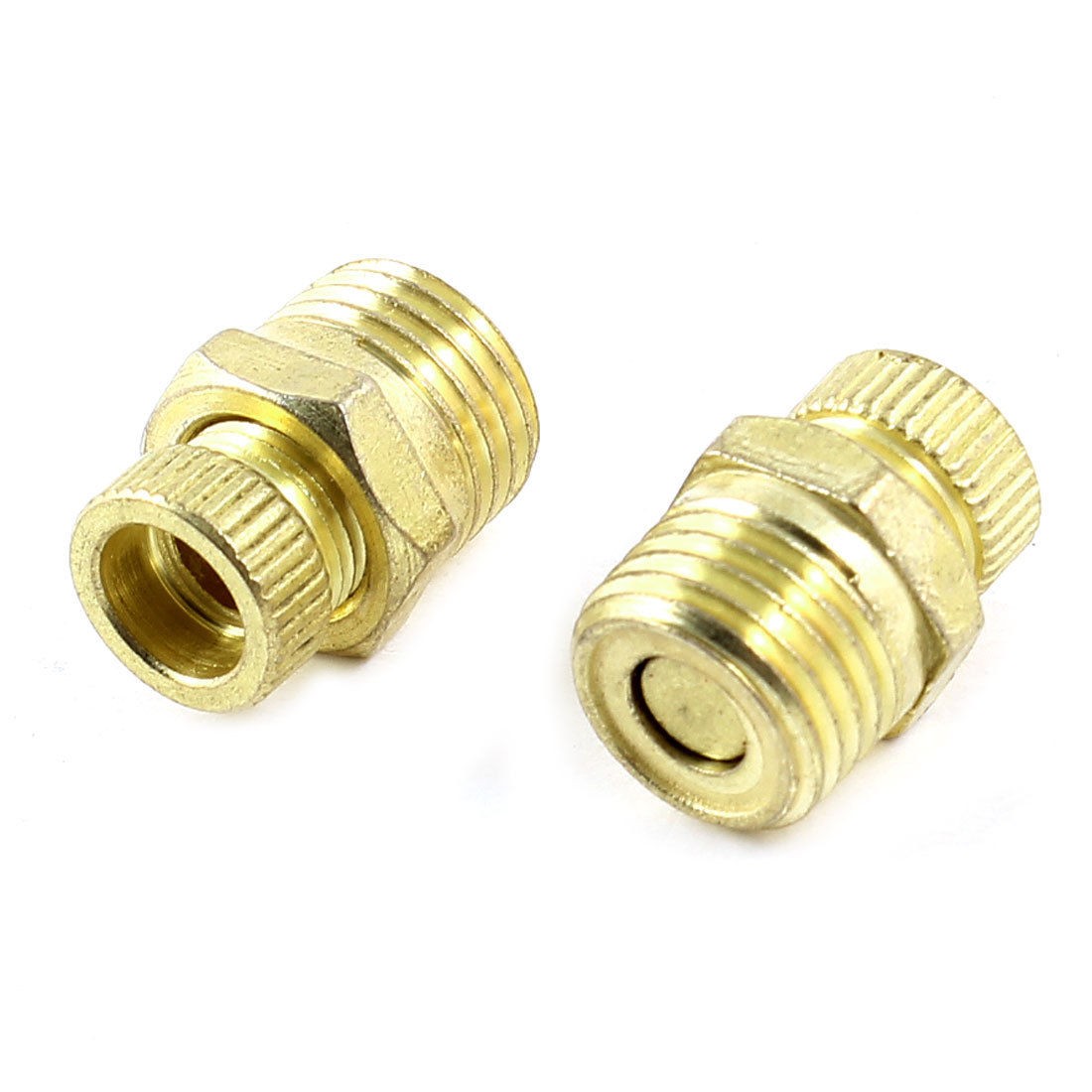 Air Compressor 1/4" PT Male Threaded Metal Water Drain Valve 2 PCS