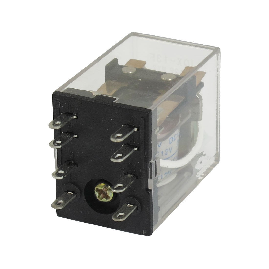 JQX-13F MY2 DC 12V Coil 8-Pin DPDT Green LED Electromagneti<wbr/>c Relay