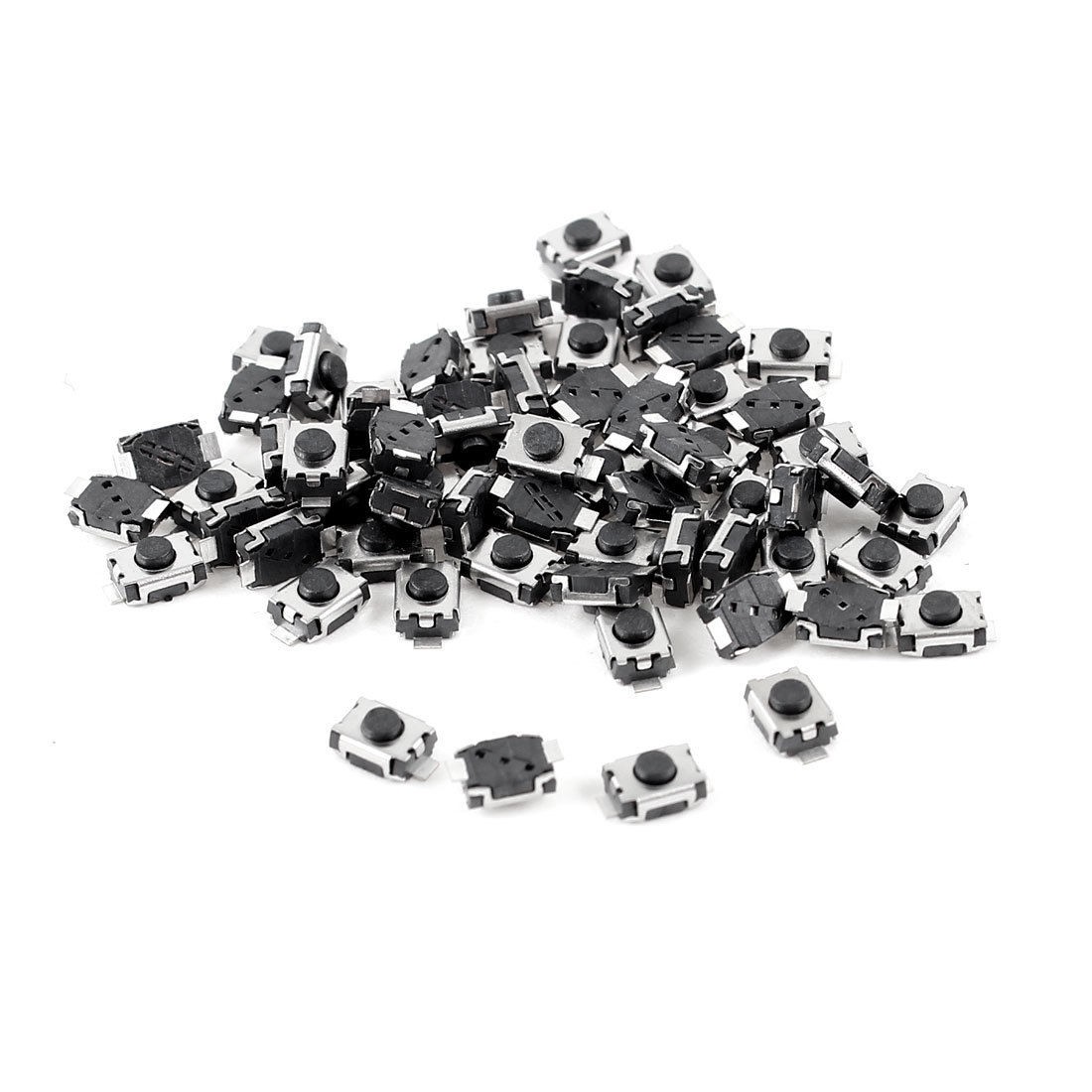 50Pcs DIP Through Hole Mount Momentary Tactile Tact Switch Microswitch 4x3x1.8mm