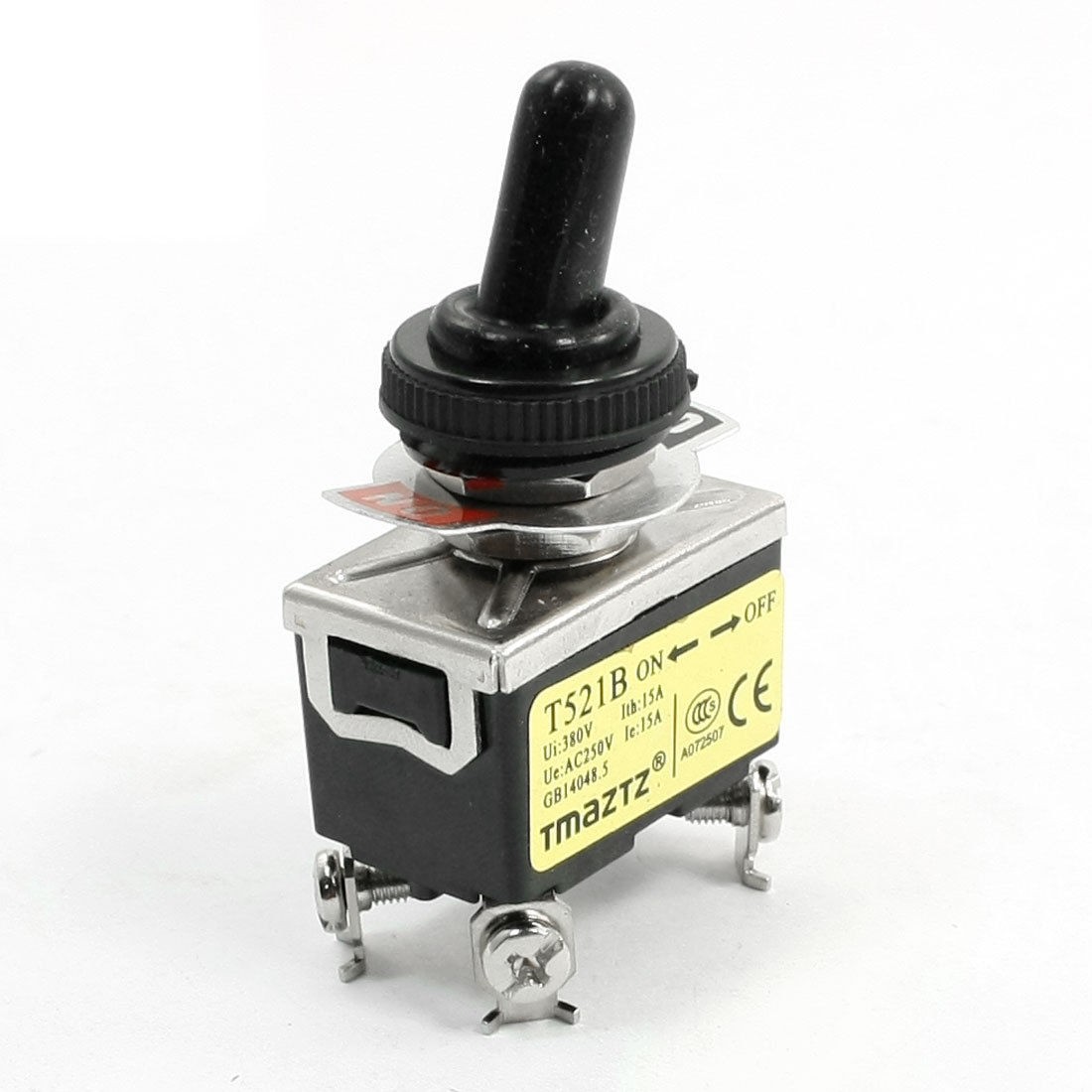 DPST Self Locking ON/OFF 2 Position Toggle Switch 380V 15A w Cover