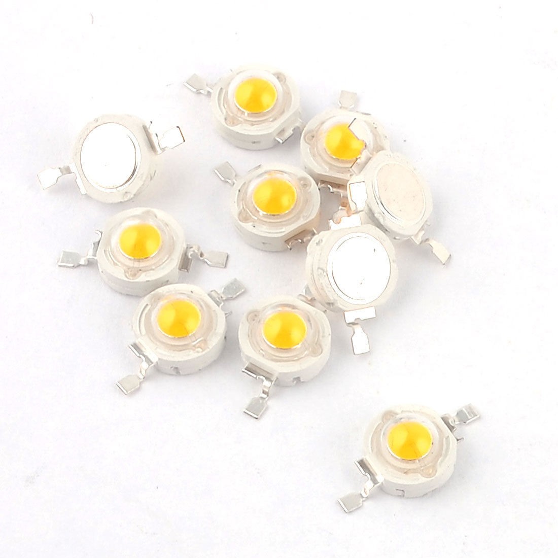 10 x 2 Terminal Soldering 1W Warm White LED Light Bulb Bead Emitters 100-110LM