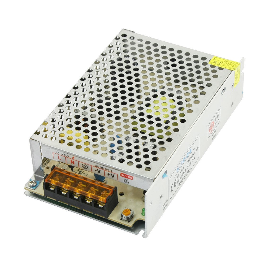 AC 110/120V to DC 24V 3A 72W Power Supply Adapter for LED Illumination