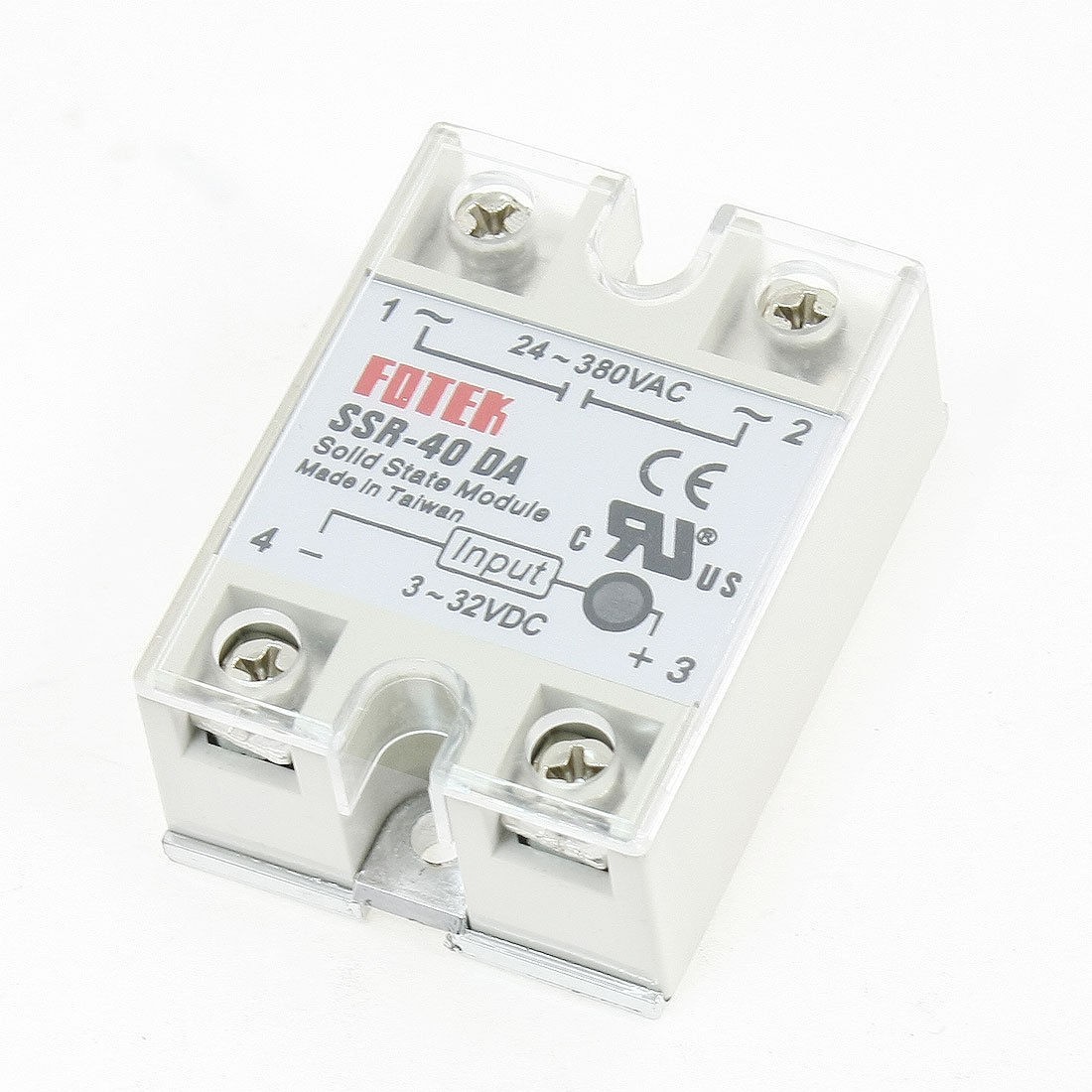 DC3-32V to AC24-380V 1 Phase Solid State Relay SSR-40DA w Cover