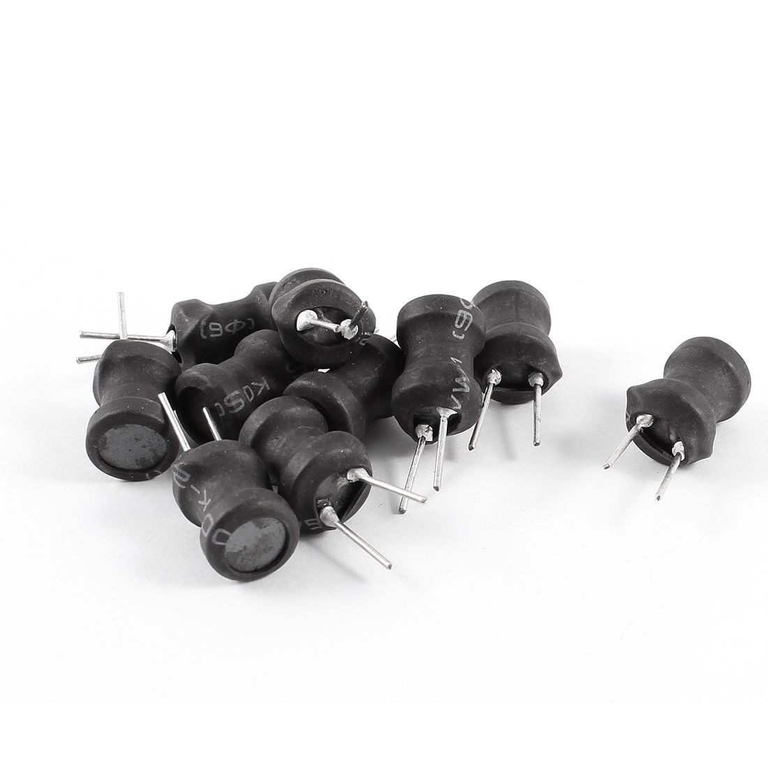 10UH 9mm x 12mm UL-polyolefin Metal Electronic Circuit Inductors 10 Pcs