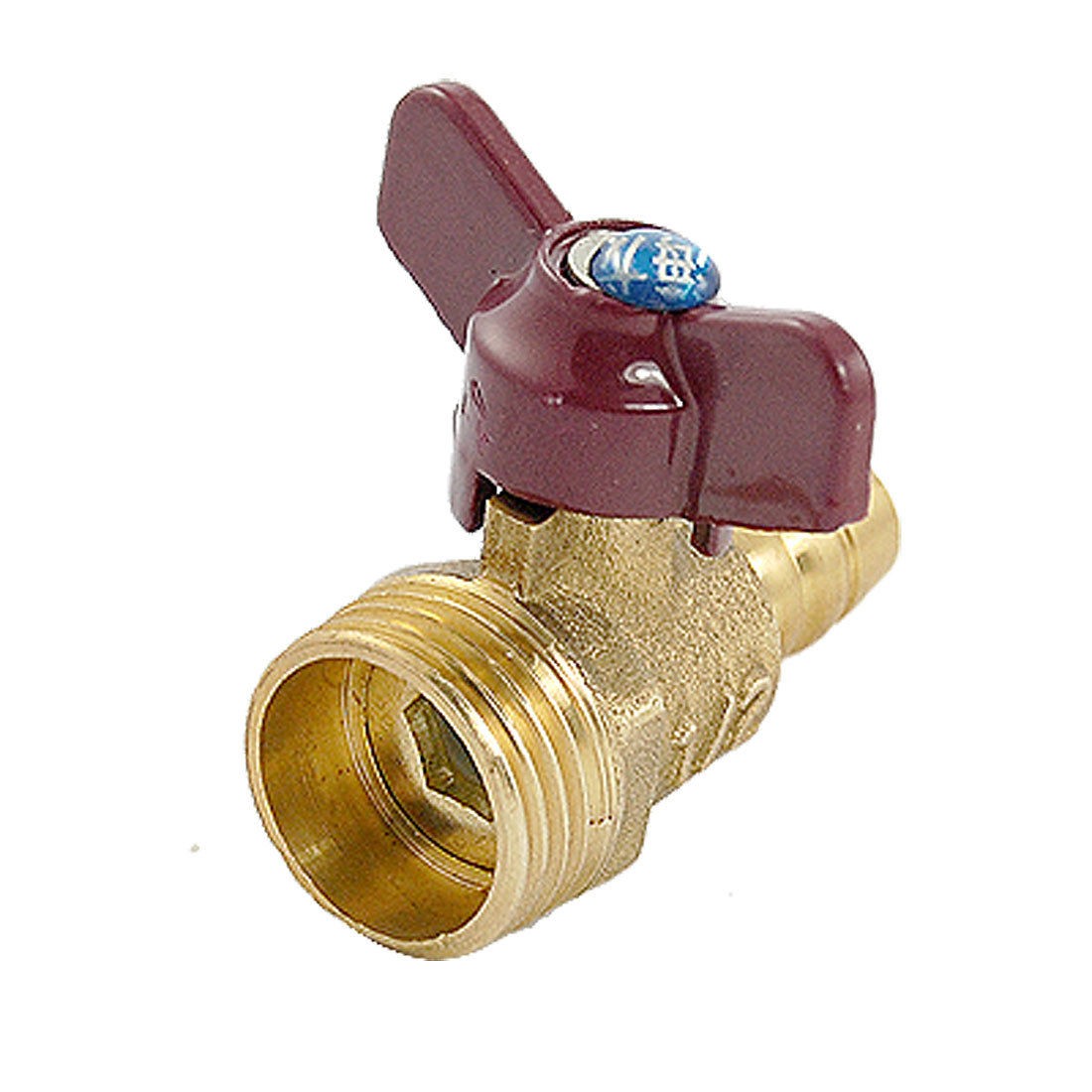 20mm M Thread 10mm OD Hose Tail Tee Handle Ball Valve