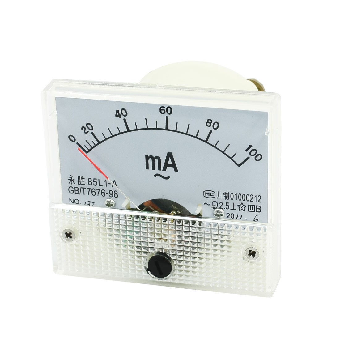 Class 2.5 Accuracy AC 0-100mA Analog Panel Meter Amperemeter 85L1-A