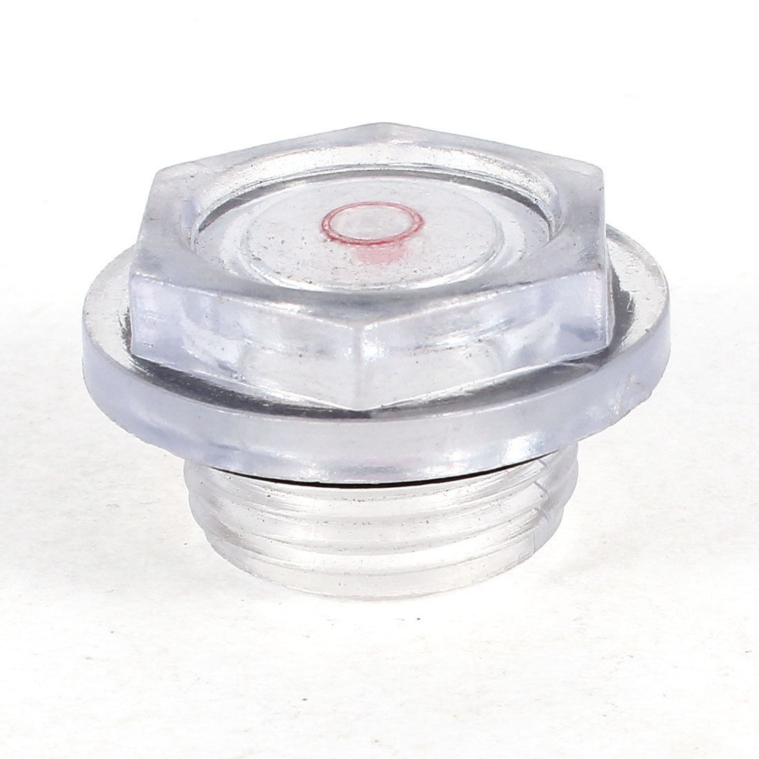 25mm 3/4" PT Male Thread Air Compressor Clear Plastic Oil Sight Glass