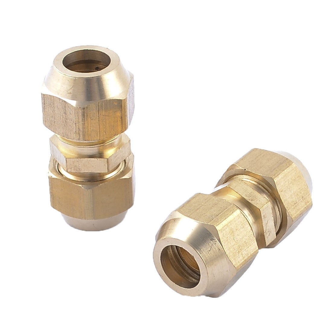 2pcs 10mm Pneumatic Air Tube Brass Quick Connector Coupler Fitting