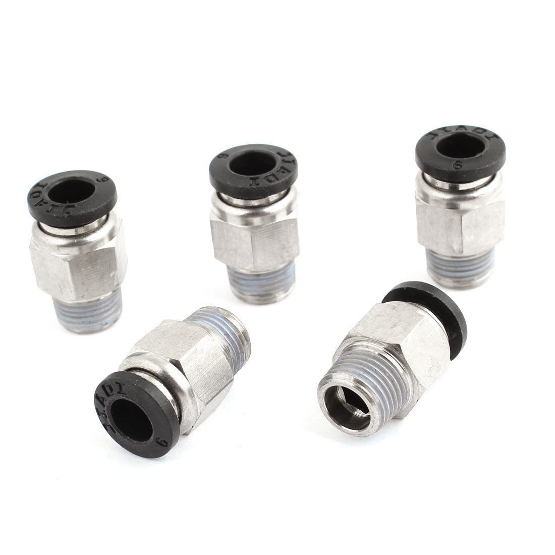5PCS 6mm Pneumatic Air Tubing Connector 1/8" PT Thread Quick Fittings