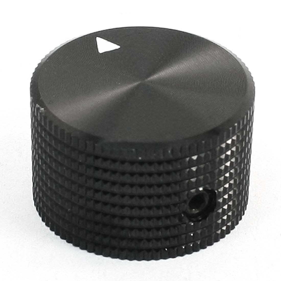 25mmx15mm 0.25" Black Aluminum Rotary Electronic Control Potentiometer Knob