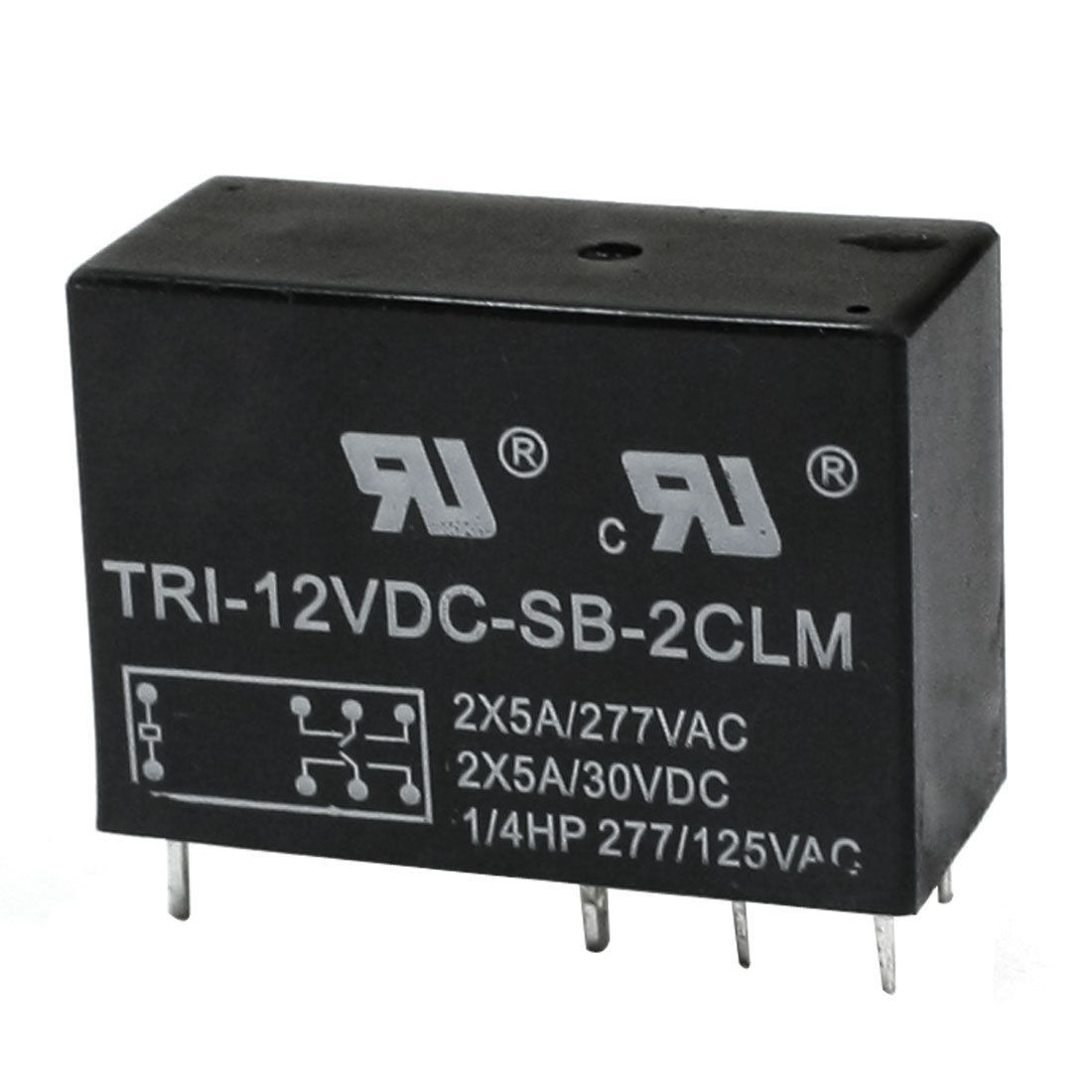 DC 12V Coil Volt DPDT 8-Pin Plug-In PCB Type Welding Power Relay