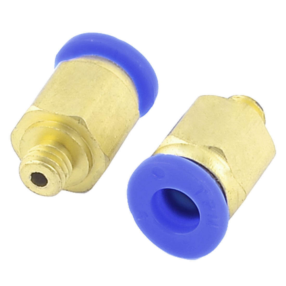 6mm x 6mm Threaded Pneumatic Straight Quick Joint Connector Coupler 2pcs