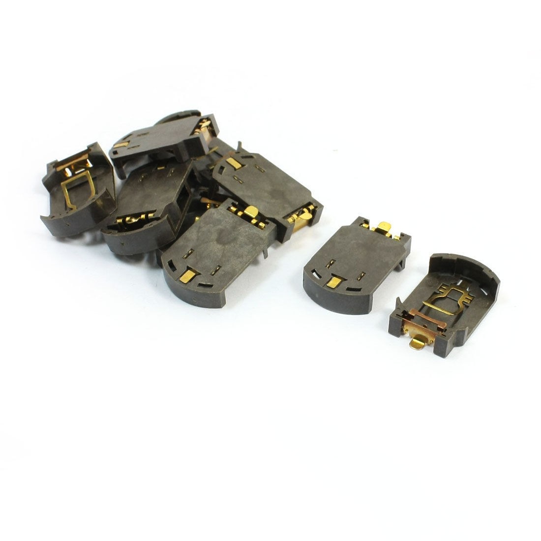 9Pcs Gray Plastic CR2032 CR2025 3V Battery Button Coin Cell Holders Cases